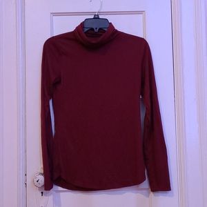 Long Sleeve Maroon Turtleneck